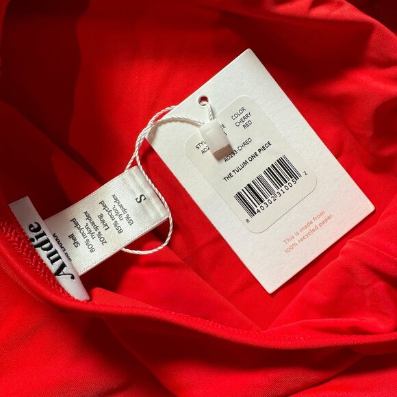 Andie Swim The Tulum One Piece Swimsuit Cherry Red Size Small NWT - Picture 6 of 6